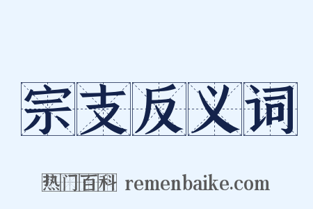 宗支反义词是什么意思的图片